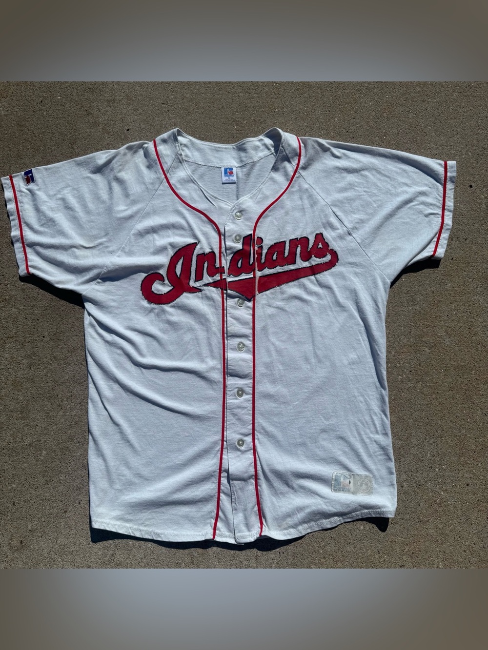 Vintage Cleveland Indians Russell Athletic Baseball Jersey XL